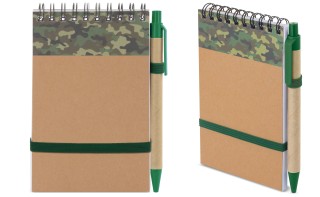 Bloc de notas A6 con dibujo militar personalizado